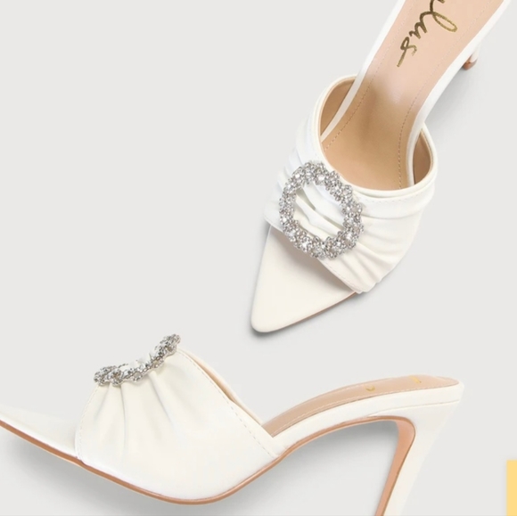 Lulu's Pointed toe high heels sandal White Size 7 Brand New ( Ss4 ) - Picture 4 of 8